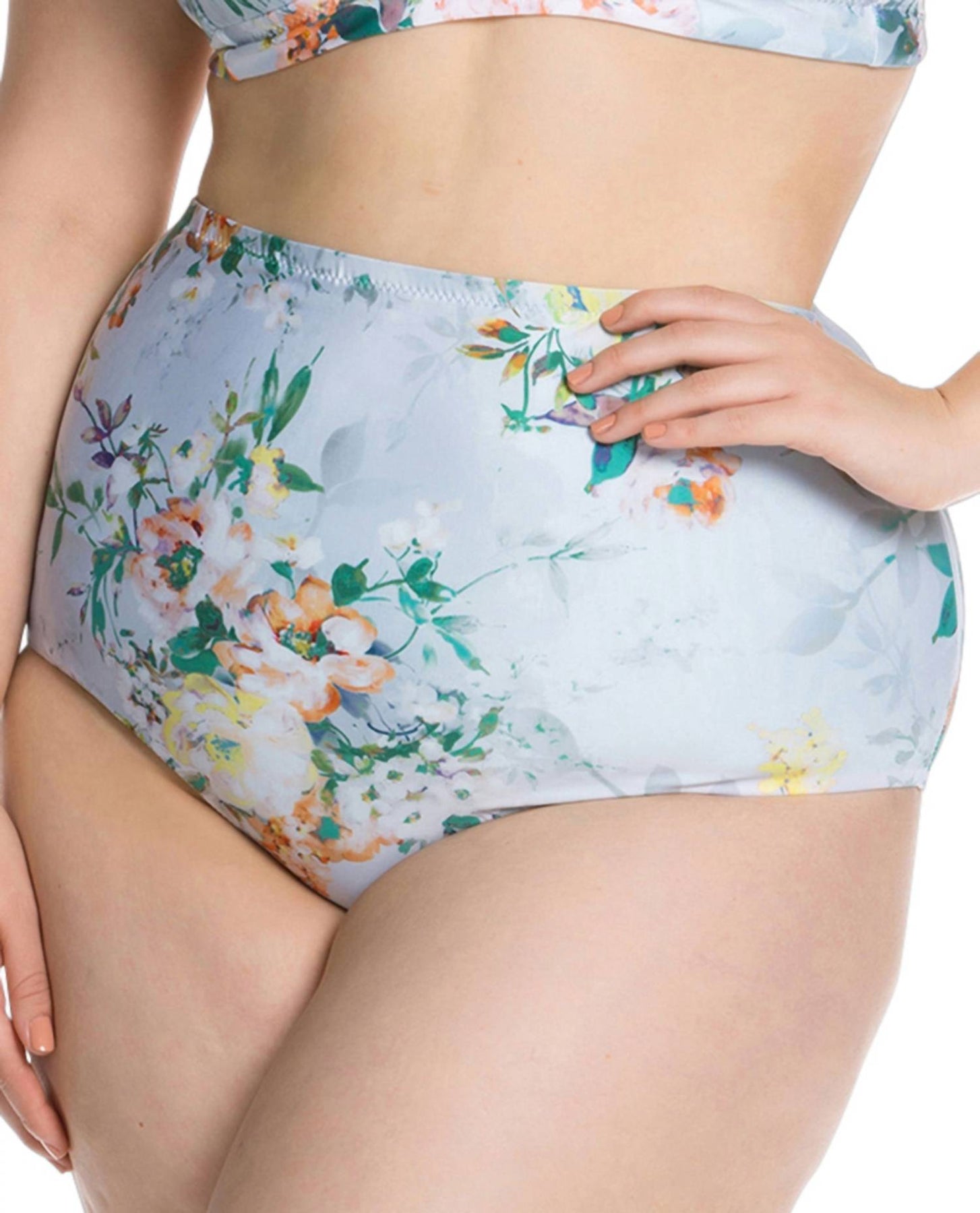 Bikinihose mit hohem Bund für Damen – Plus In Femme Flora