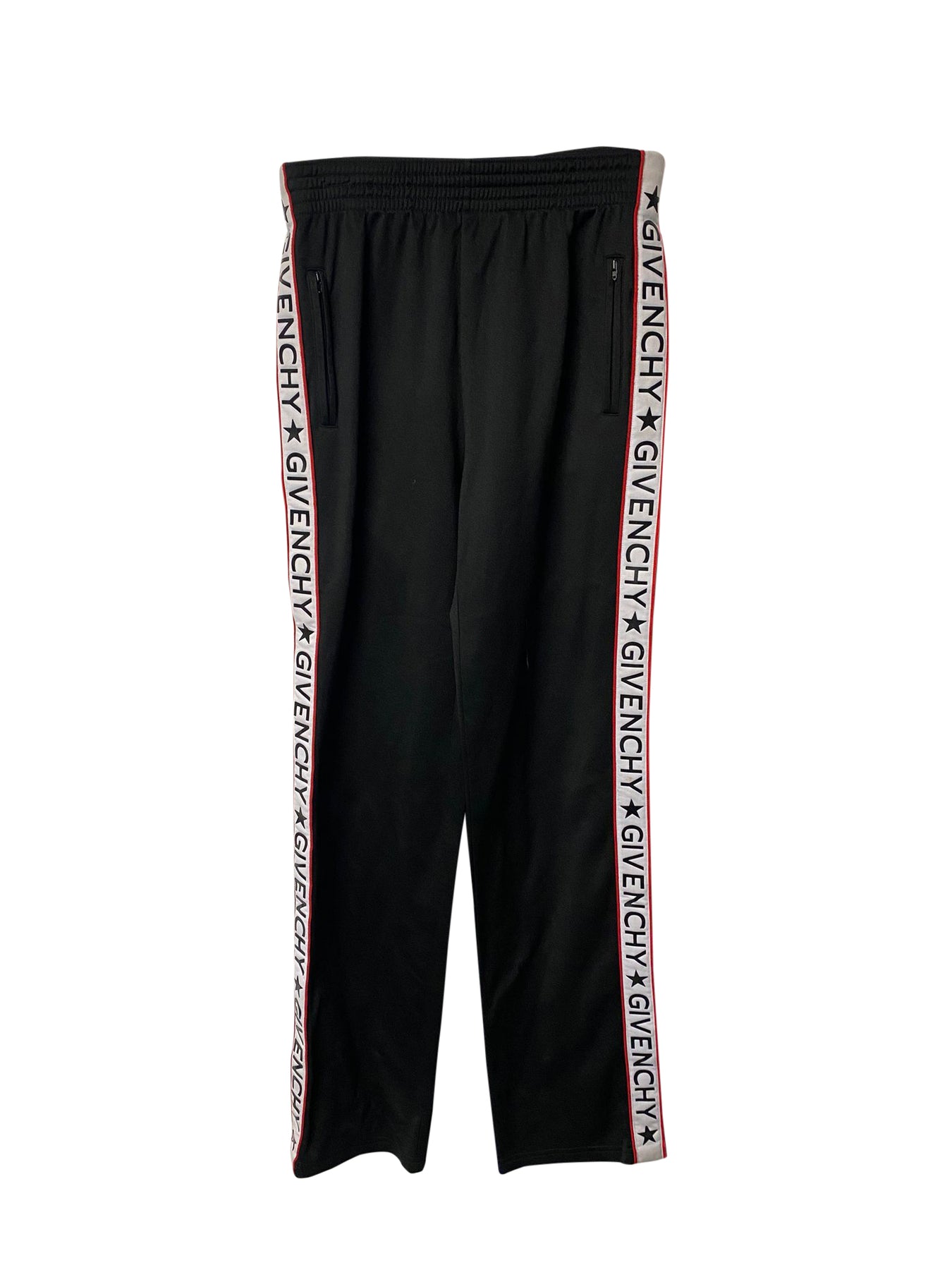 Givenchy Logo Tape Track Hose aus schwarzem Polyester