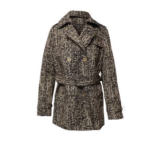 Michael Kors bedruckter Grabenmantel aus braunem Polyester 7766498836540