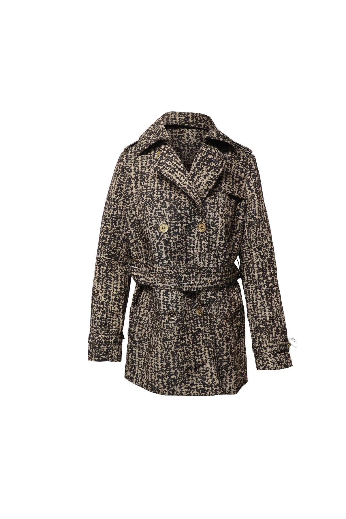 Michael Kors Bedruckter Trenchcoat aus braunem Polyester