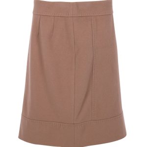 Wochenende Max Mara A-Linie Rock aus Camel Wolle