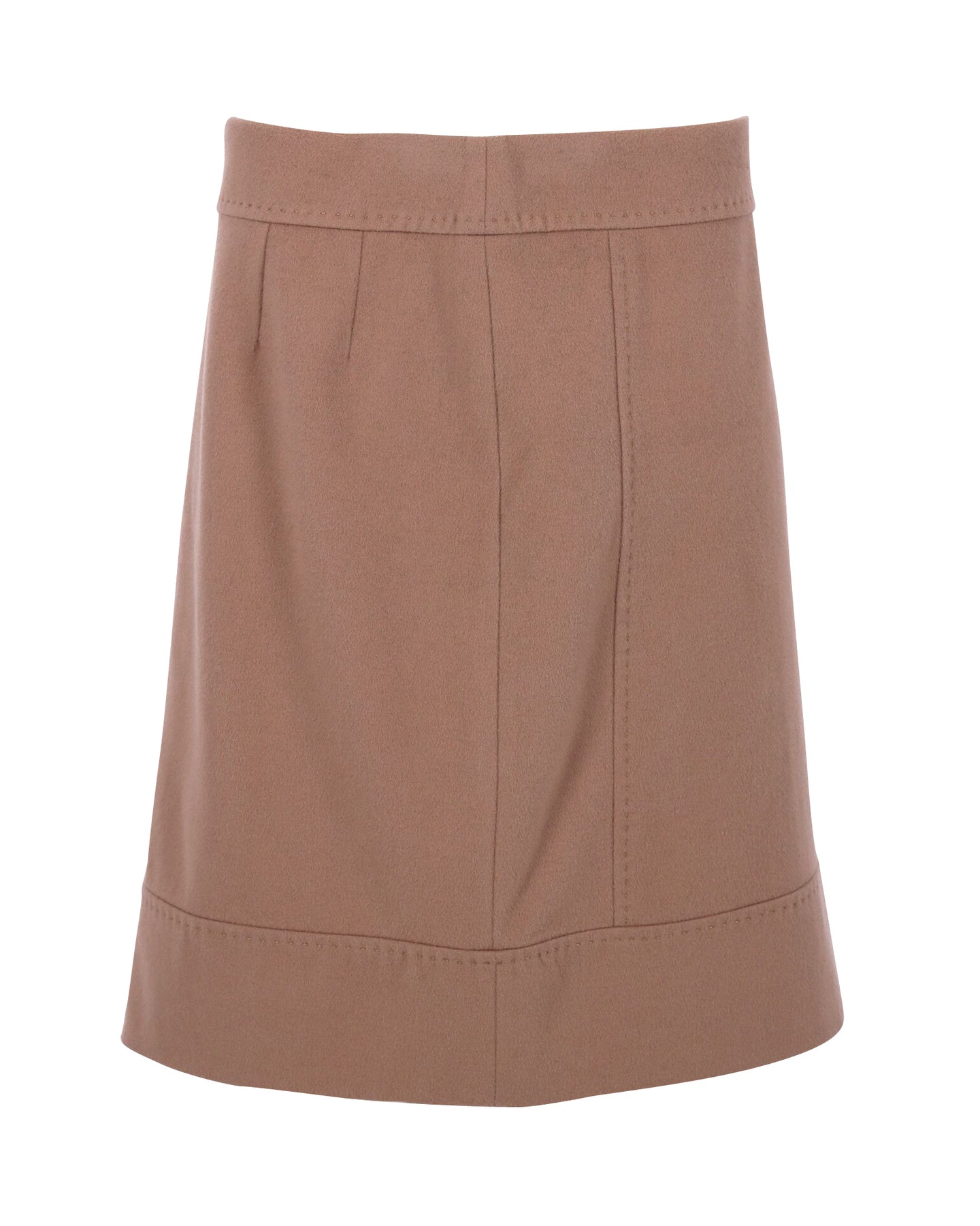Wochenende Max Mara A-Linie Rock aus Camel Wolle