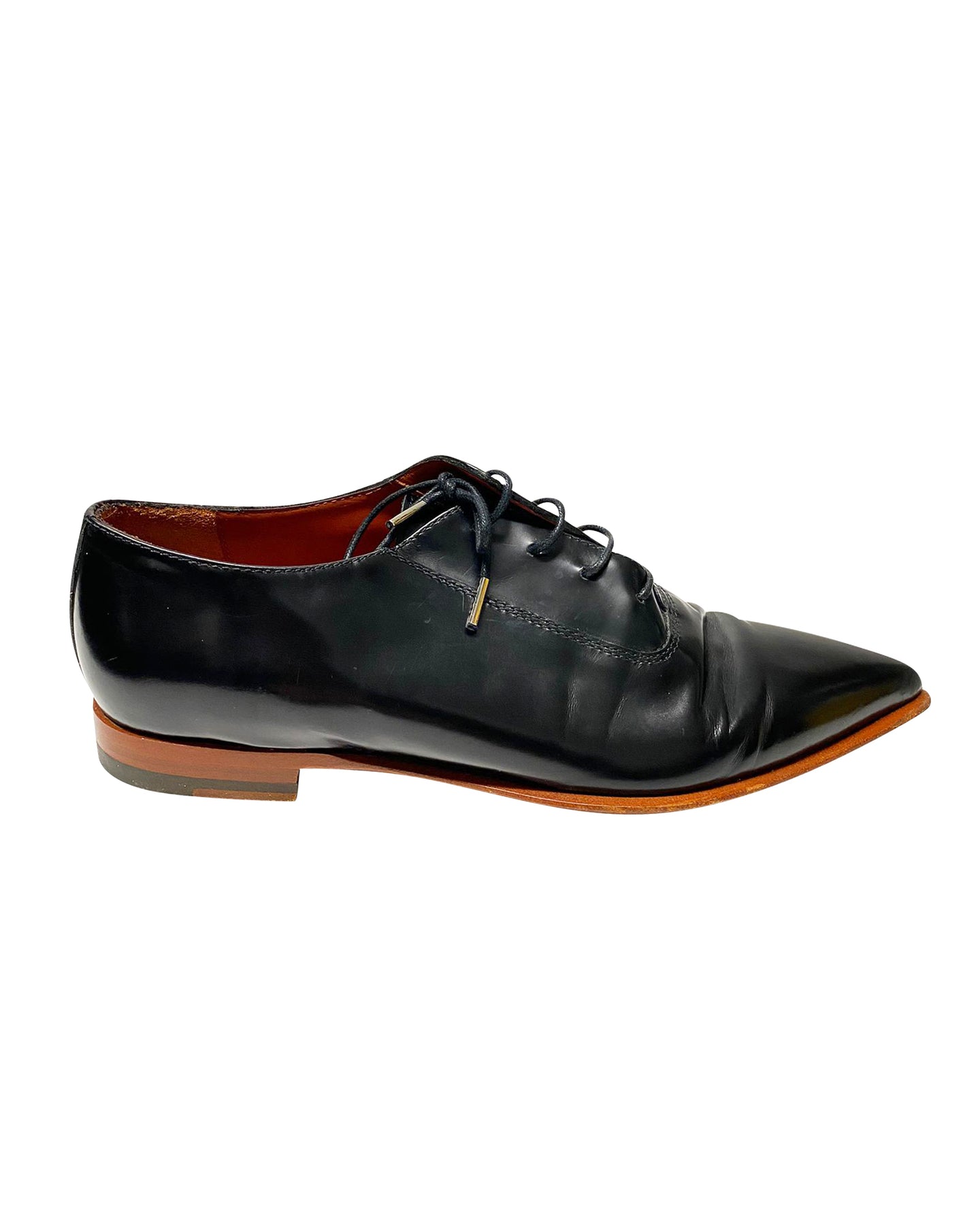 Acne Studios Martha Oxfords aus schwarzem Leder