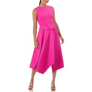 Midi Taschentuch Saum Cocktail und Partykleid
