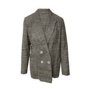 Isabel Marant Kelis zweireihige Jacke aus grauer Seide 7766508339260