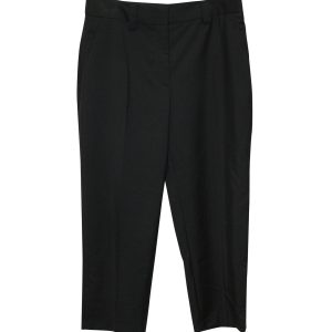 Acne Studios Gerade geschnittene Hose aus schwarzem Wollgemisch