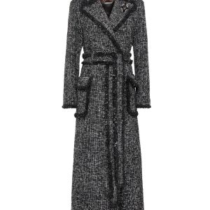 Tweed langer Mantel