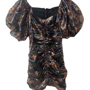 Isabel Marant Puff Sleeve Kleid aus mehrfarbigem Polyester 7766497722428