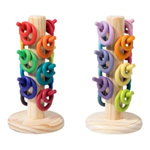 12 Dowels Sortierhilfe Baum mit 24 Bauringe Set