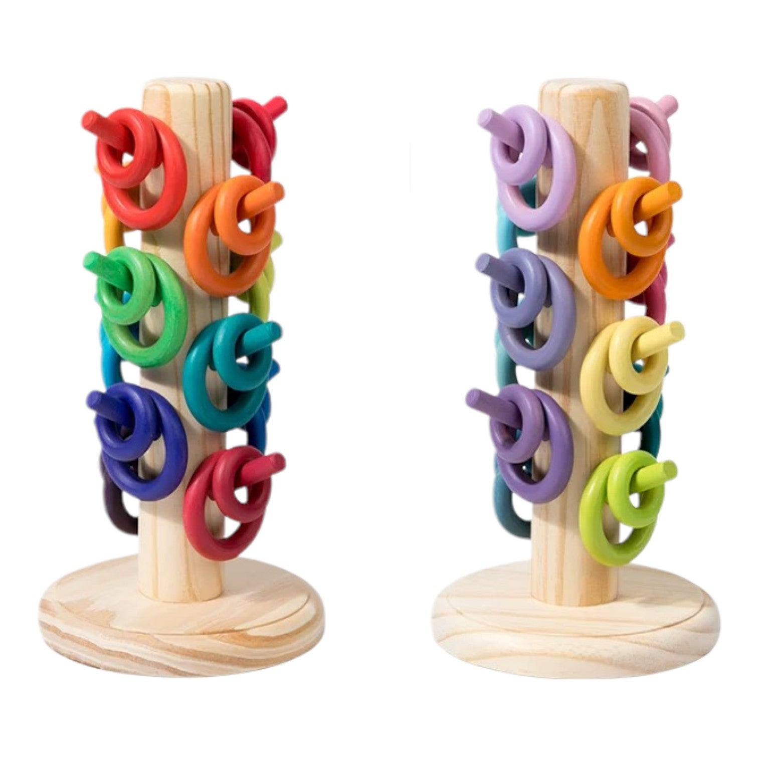 12 Dowels Sortierhilfe Baum mit 24 Bauringe Set