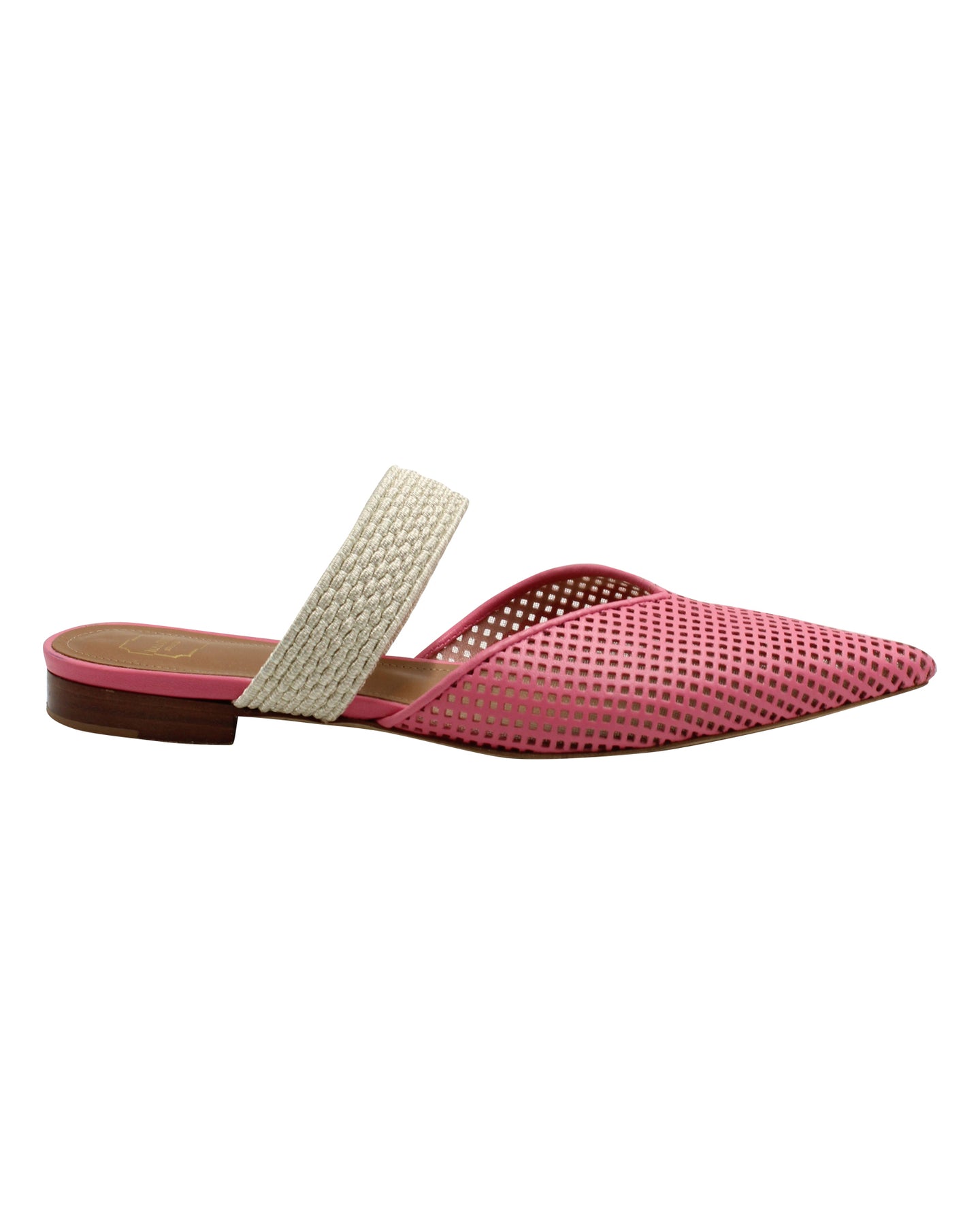 Malone Souliers Maisie Flache Mules aus rosa Leder