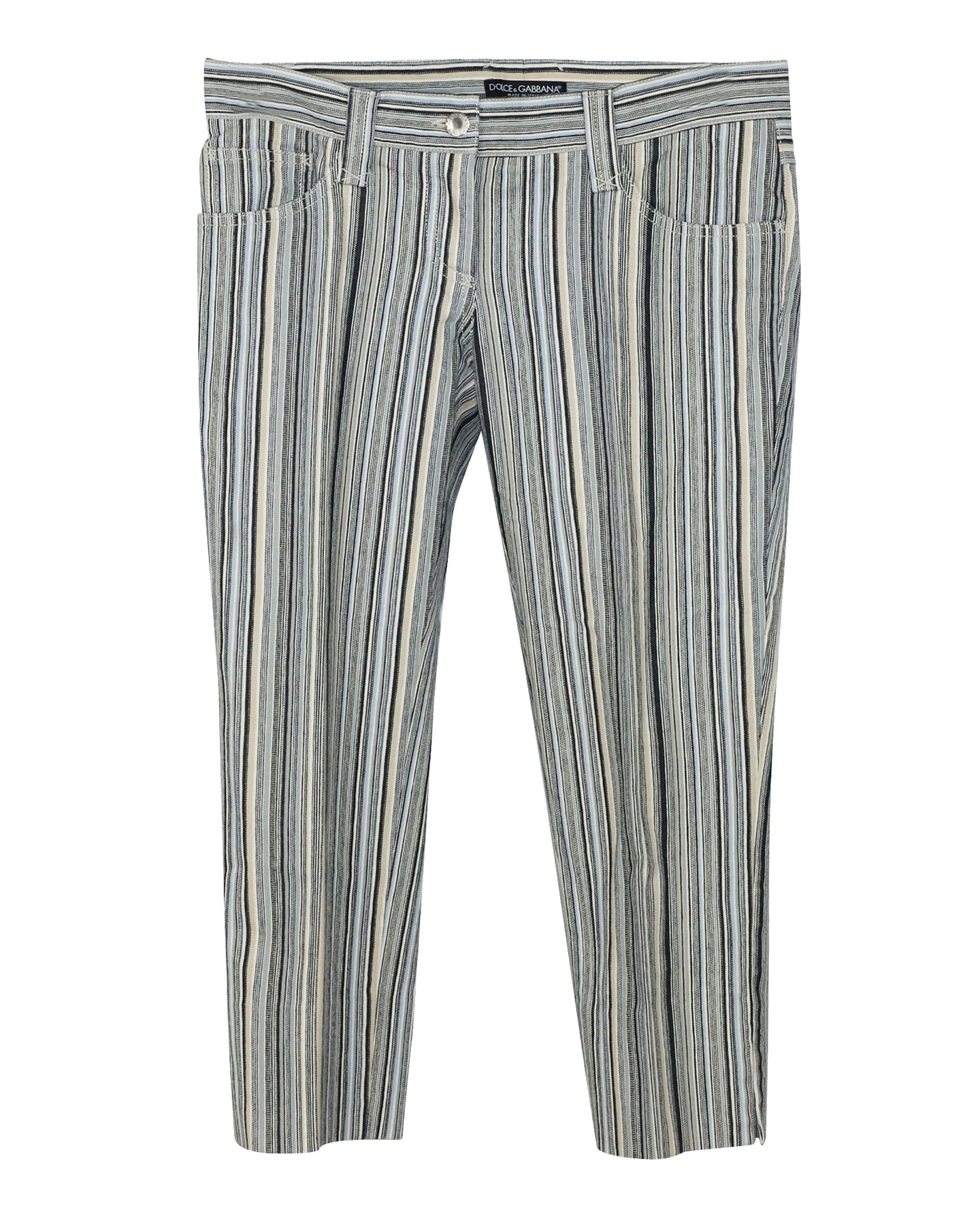 Dolce & Gabbana Gestreifte Hose aus mehrfarbiger Baumwolle