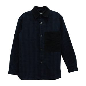 Acne Studios Hemd mit Karomuster in Marineblauer Wolle