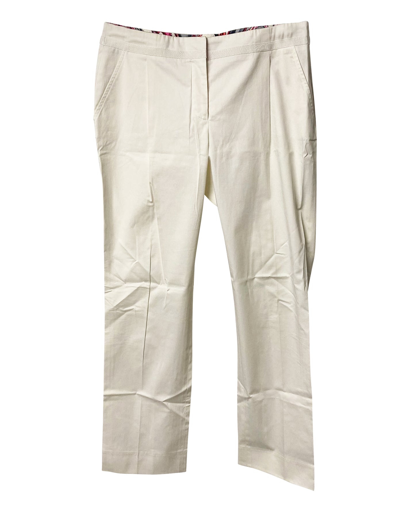 Salvatore Ferragamo Weiße Hose aus weißer Seide