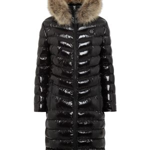 Nylon lange Daunenjacke 7676521644092