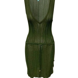 Melissa Odabash Ariana Minikleid in grüner Viskose 7766516334652