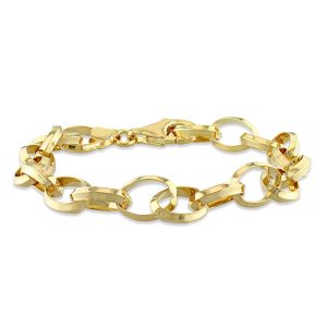 Mimi & Max Rolo-Kettenarmband aus gelb plattiertem Sterlingsilber – 7,5 Zoll