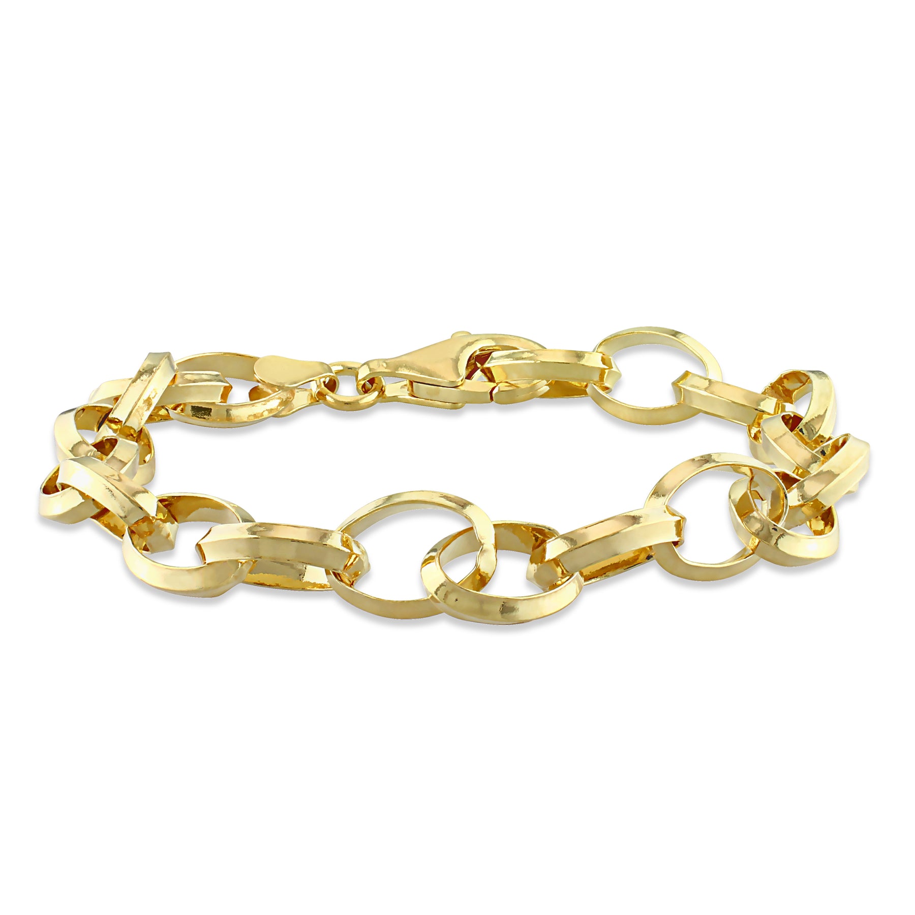 Mimi & Max Rolo Kette Armband aus vergoldetem Sterling Silber – 7.5 in