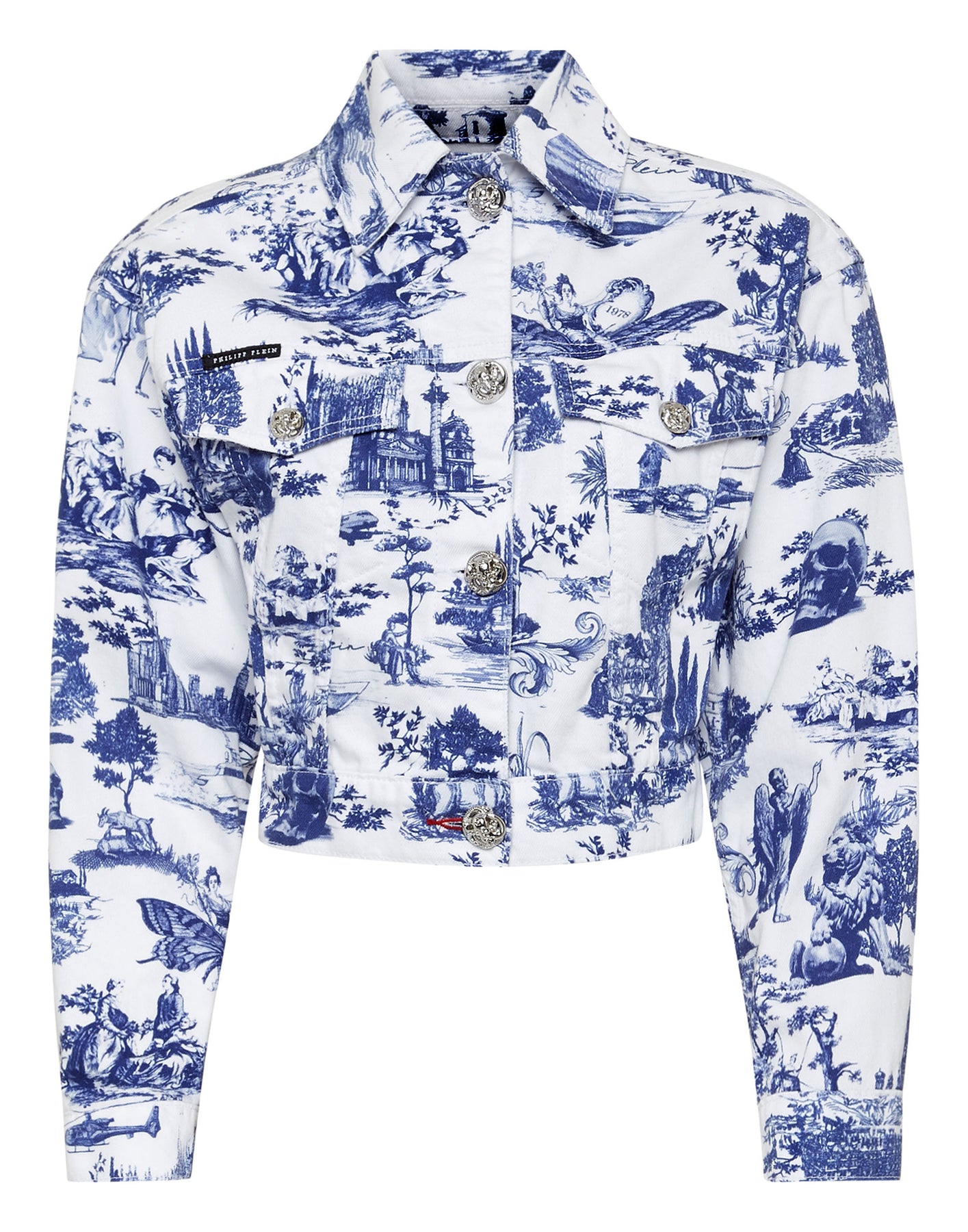 Jeansjacke verkürzt Muster En PLEIN air