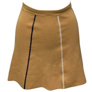 Sandro Paris Stricken A-Linie Rock in braune Viskose 7766516170812