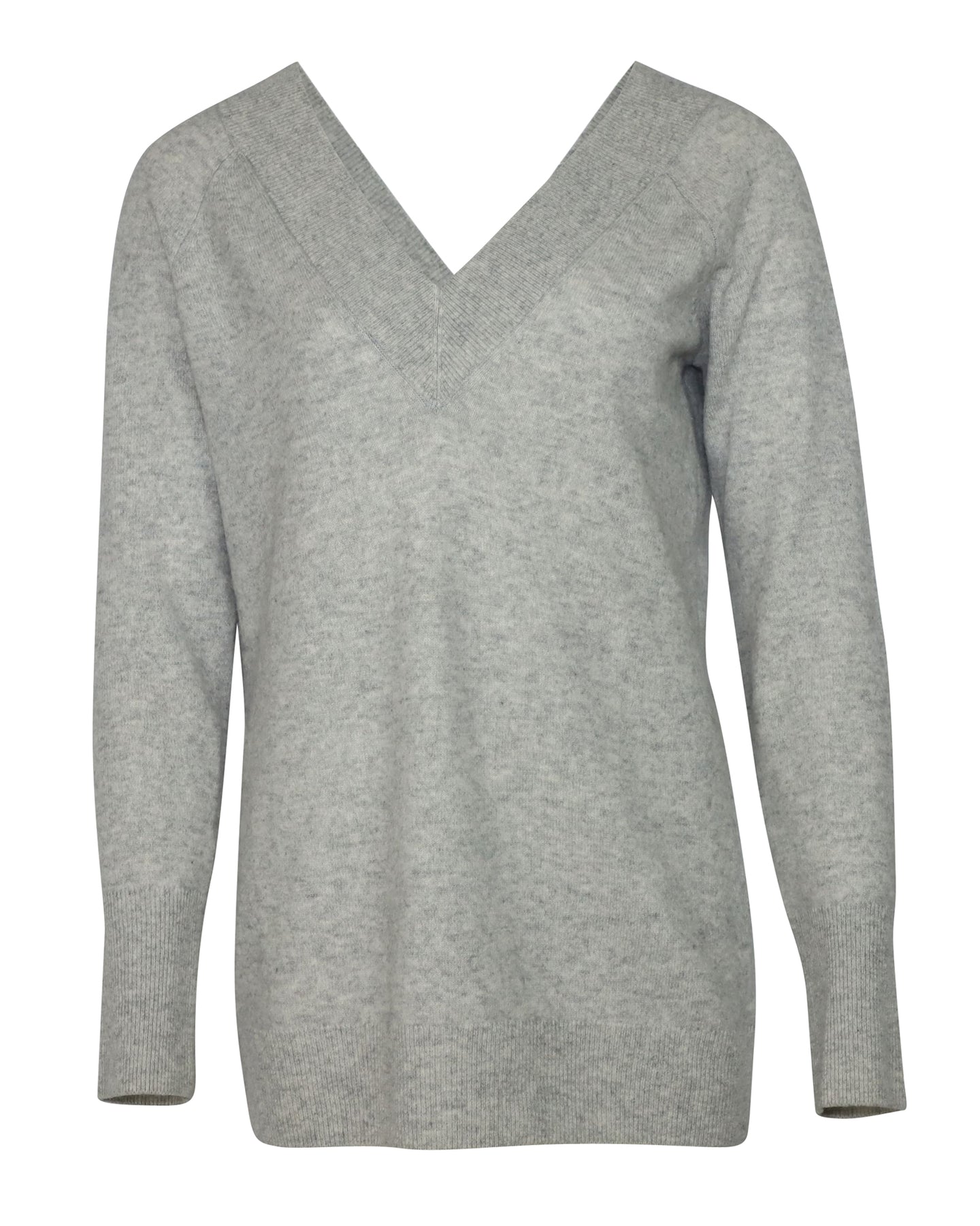 Equipment Pullover mit V-Ausschnitt aus grauem Kaschmir