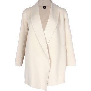 Theory Kurzer Mantel mit Schalkragen in Beige Kaschmir