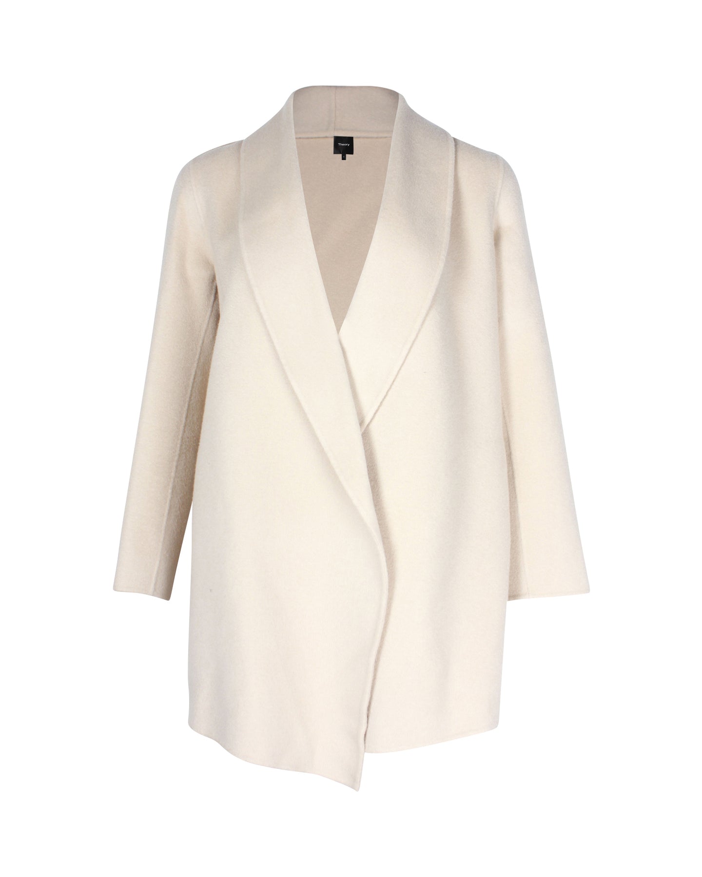 Theory Kurzer Mantel mit Schalkragen in Beige Kaschmir