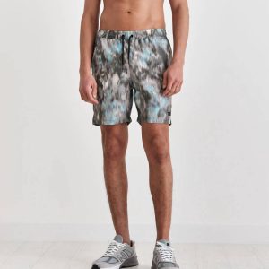 Noden Swim kurz in khaki multi blumigen seersucker