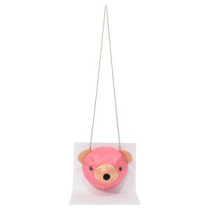 Charlotte Olympia Teddy Bear Crossbody Tasche aus rosa Satin 7766540615740