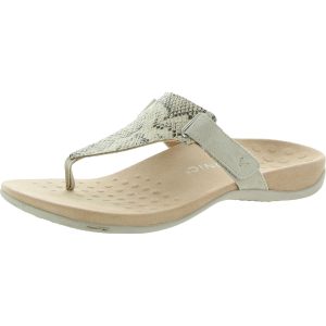 Wanda Leder String Flip-Flops