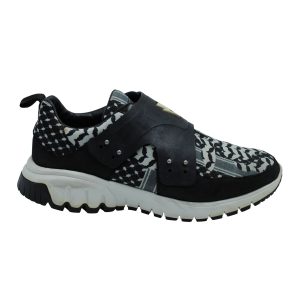 Neil Barrett Nubuck and Leder-getrimmte bedruckte Sneakers in mehrfarbigem Neopren 7766542155836