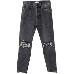 Anine Bing bekümmerte Schnitt Jeans aus grauer Baumwolle 7766543925308