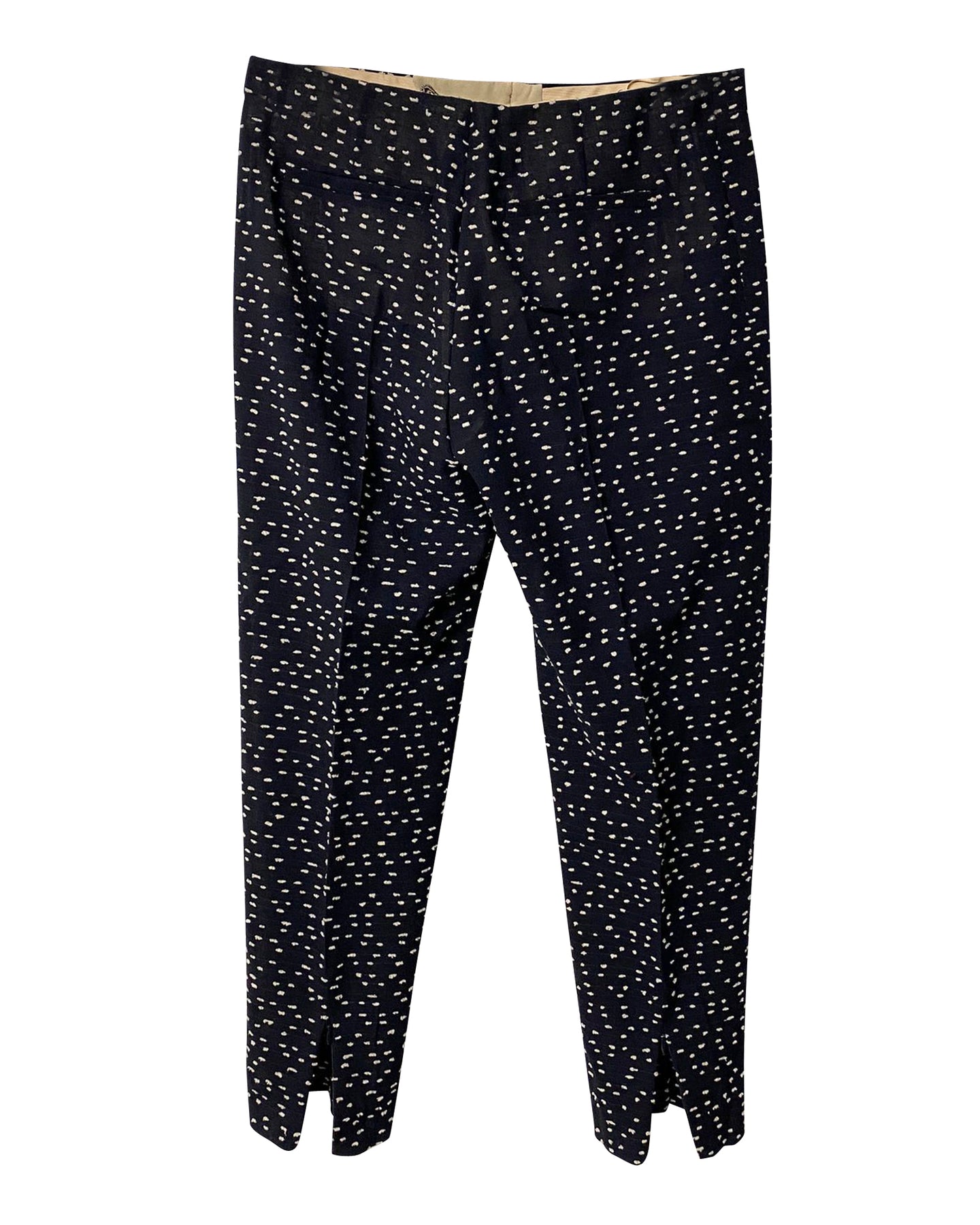 Chloé Pattern Hose aus dunkelblauer Wolle