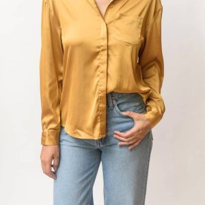bella Bluse in gold
