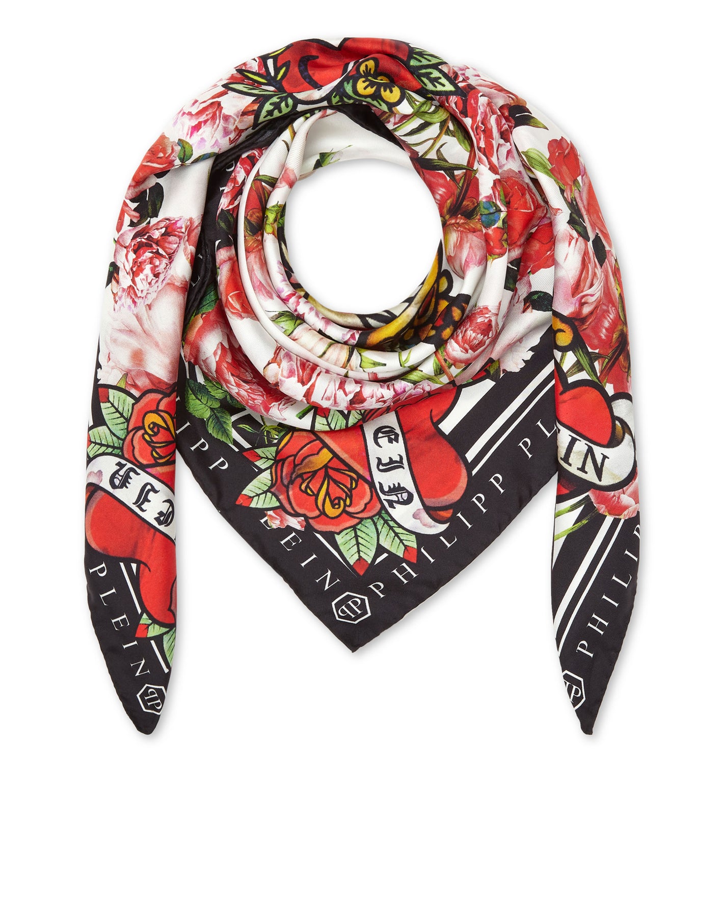 Seide FOULARD 90X90 Liebe