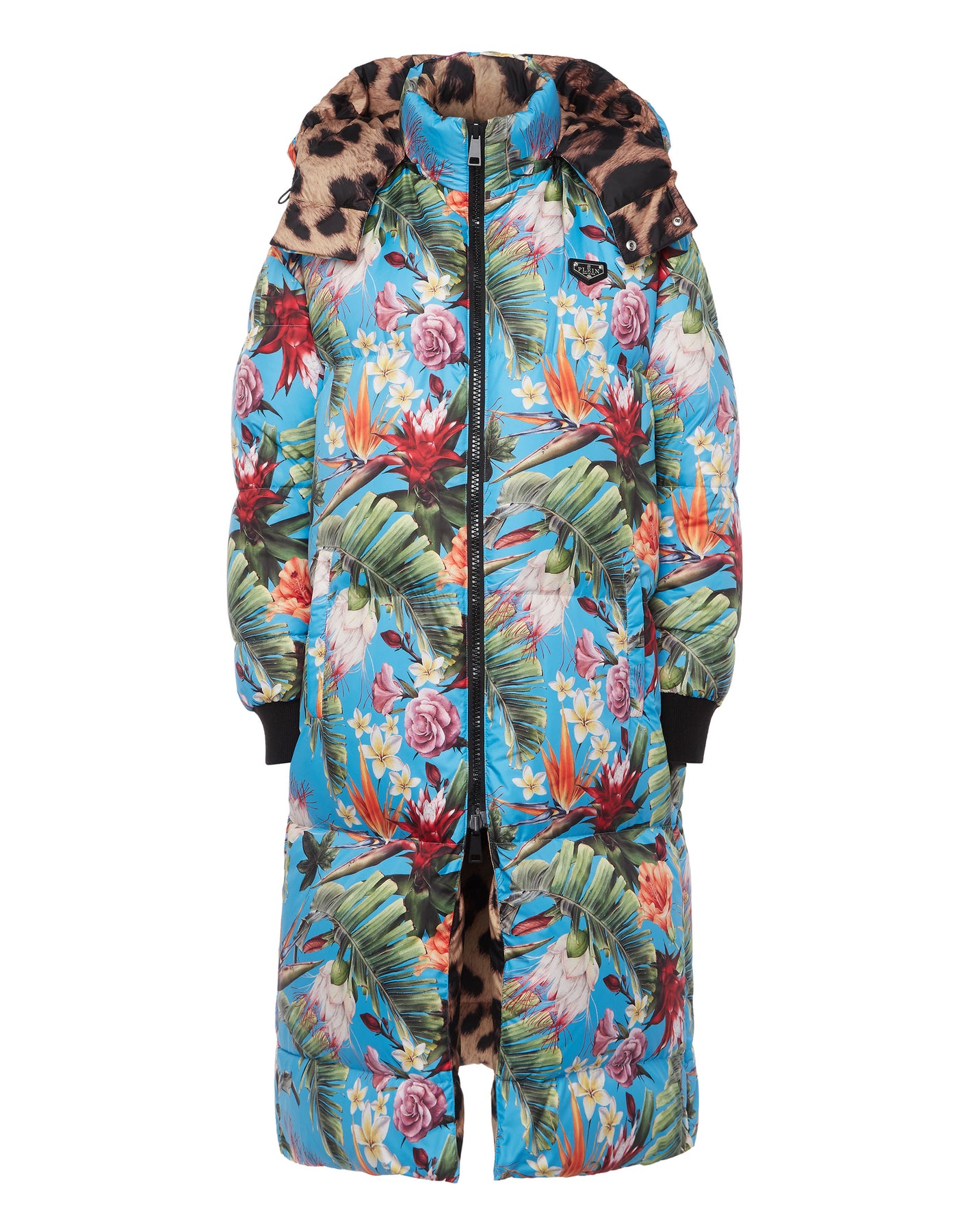 Wendbar Nylon lange Jacke Iconic Plein