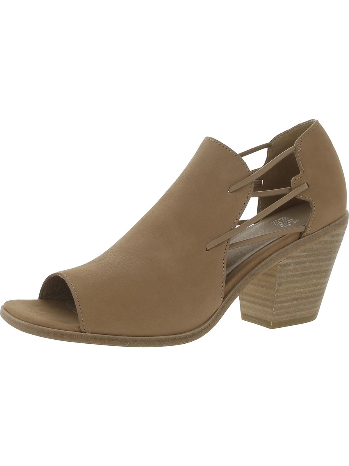 Alfie Damen Nubuck offene Zehe Block Absatzschuhe