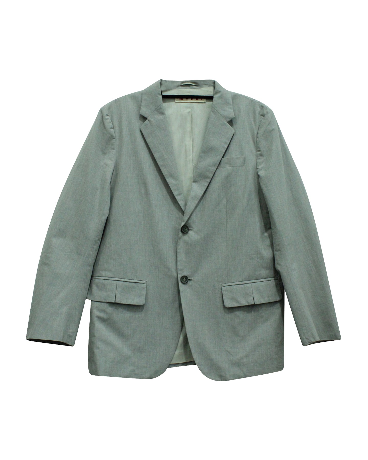 Marni Blazer Anzug und Hose aus grauer Baumwolle