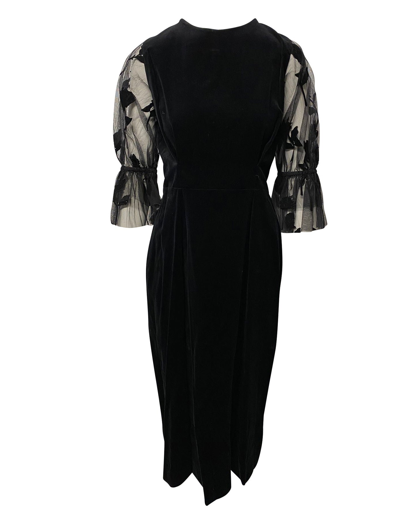 Mother Von Perle Faith Velvet und Flocked Tüllkleid