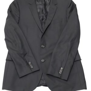 Hugo Boss Einreihiger Blazer aus schwarzer Wolle 7766515744828