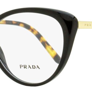Prada Damen Katze Augenbrille VPR06W 1AB1O1 schwarz/gold 53mm