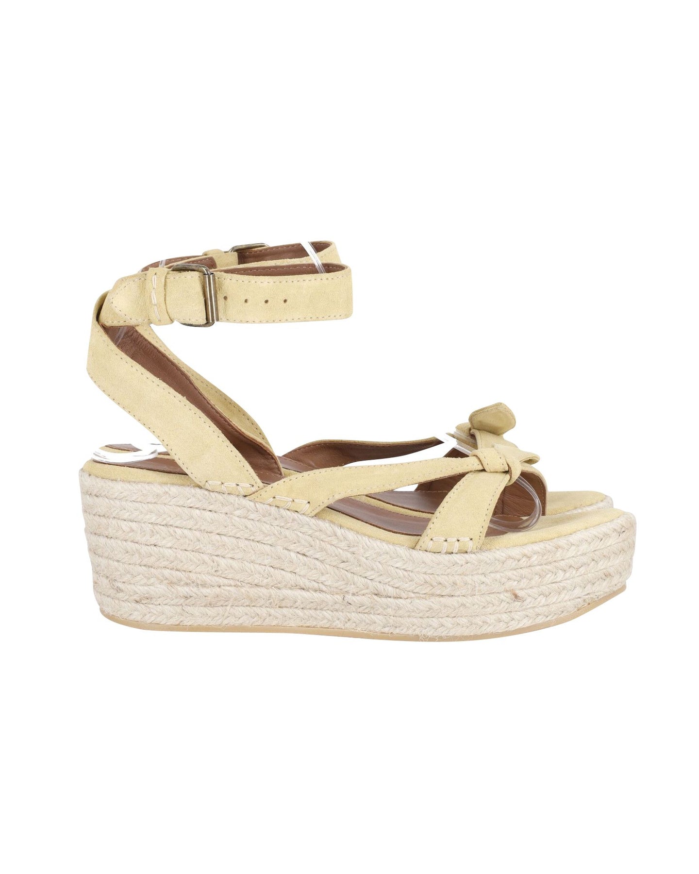 Ba&Sh Knöchel Strap Espadrilles aus Wildleder in Beige