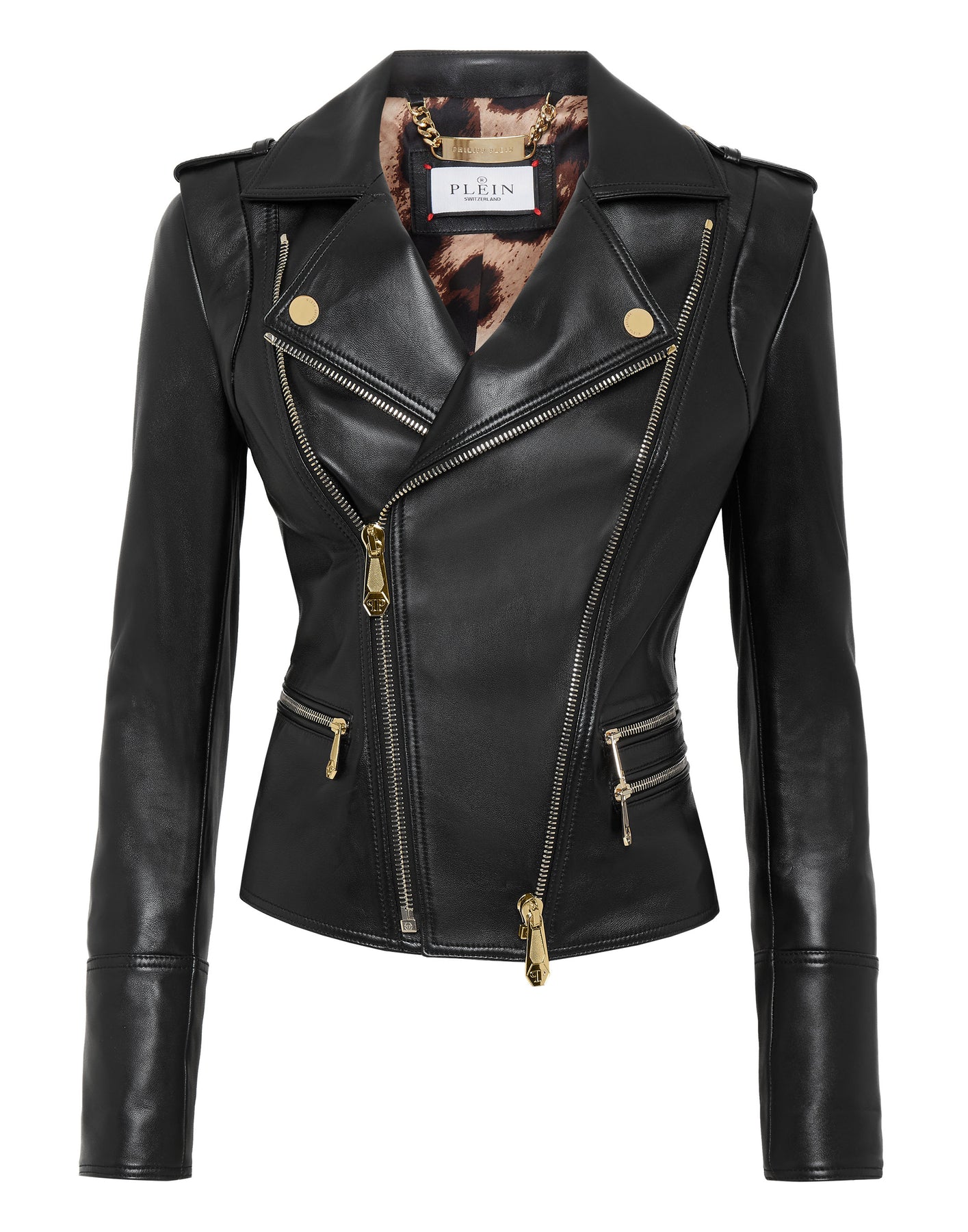 Leder Biker Jacke