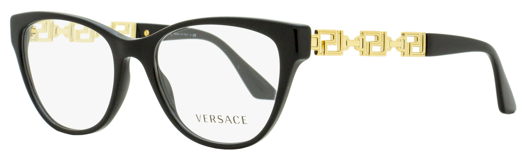 Versace Greca Brillen für Damen VE3292 GB1 Schwarz/Gold 54mm