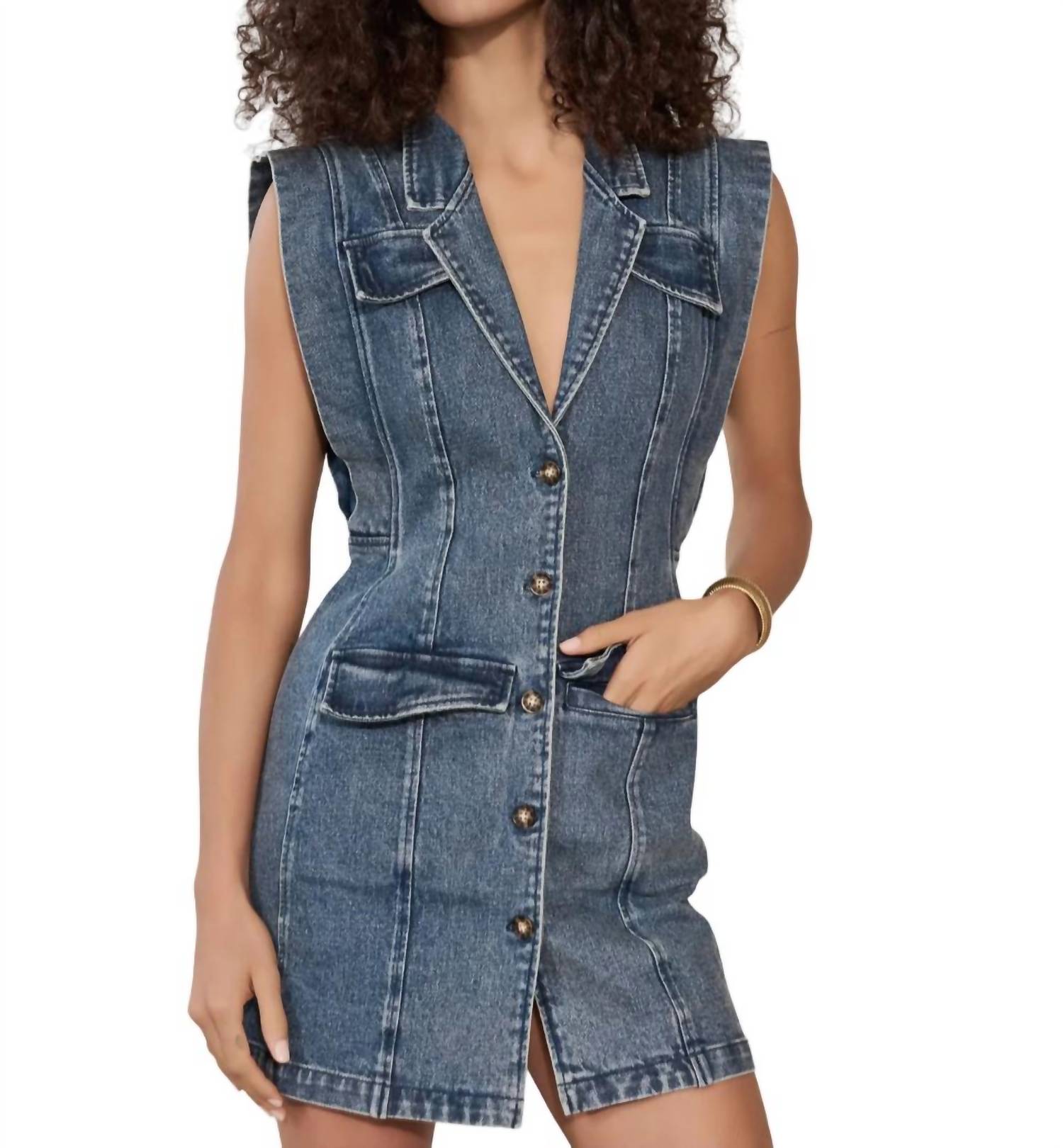 Becca Denim Kleid aus blauem Denim