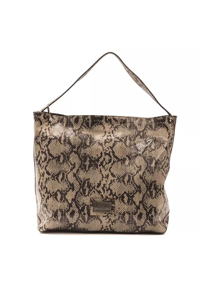 Pompei Donatella Elegante Python Muster Leder Schulter Damentasche