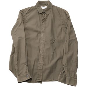 Maison Martin Margiela Concealed Placket Hemd aus khaki Baumwolle 7766546186300