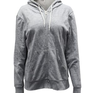 Sandro Zip-Up Kapuzenpullover aus grauer Baumwolle 7766570401852