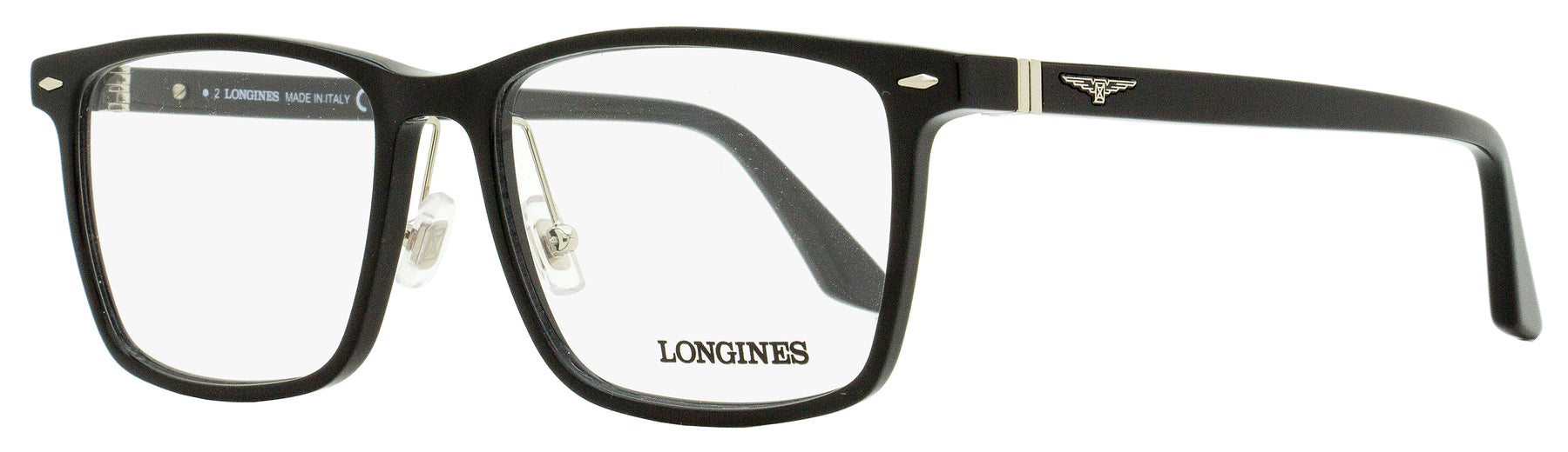 Longines Herren Rechteckige Brillen LG5027D 005 Schwarz 56mm