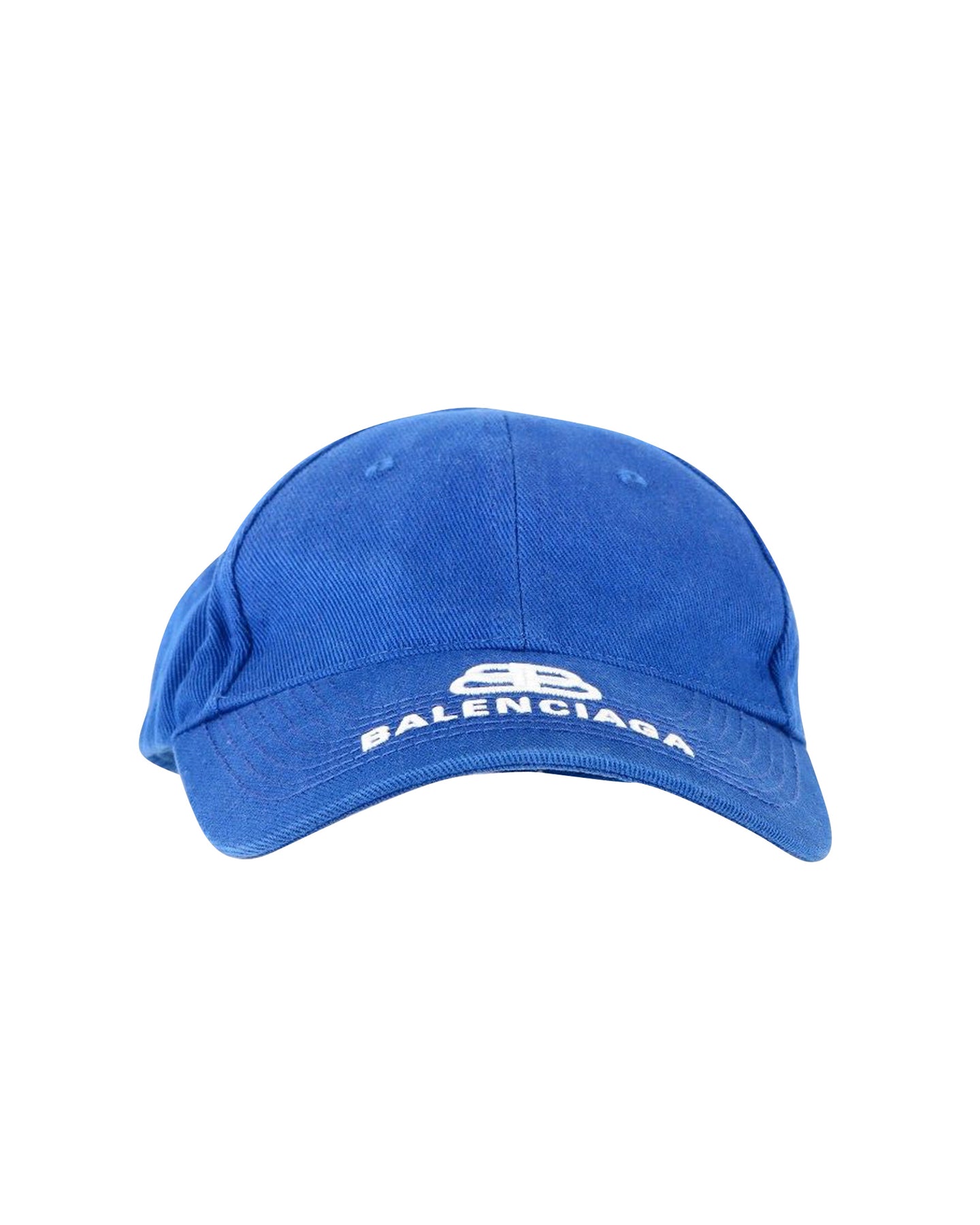 Balenciaga Logo Baseball Kappe aus blauer Baumwolle